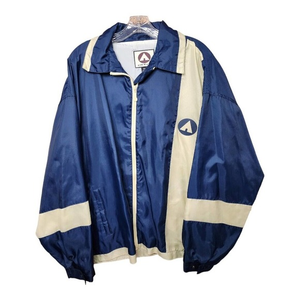 90s 2 tone‎ Airwalk oversized windbreaker Size XL men's navy/cream